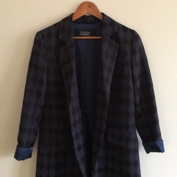 Authentic Steffen Schraut Designer black-navy coat - Picture 3 of 5